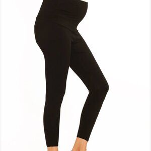 Angel Maternity | Maternity Foldable Waist Band Tight 7/8 Length Legging